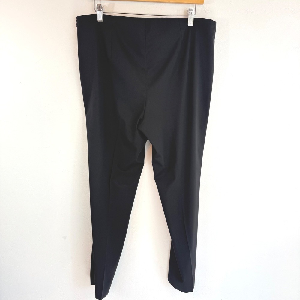 Lafayette 148 Stanton Pants Black Virgin Wool Straight Leg Quiet Luxury 10 - Picture 7 of 16